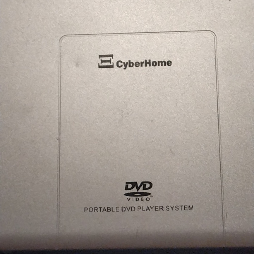 Silver CyberHome portable DVD player